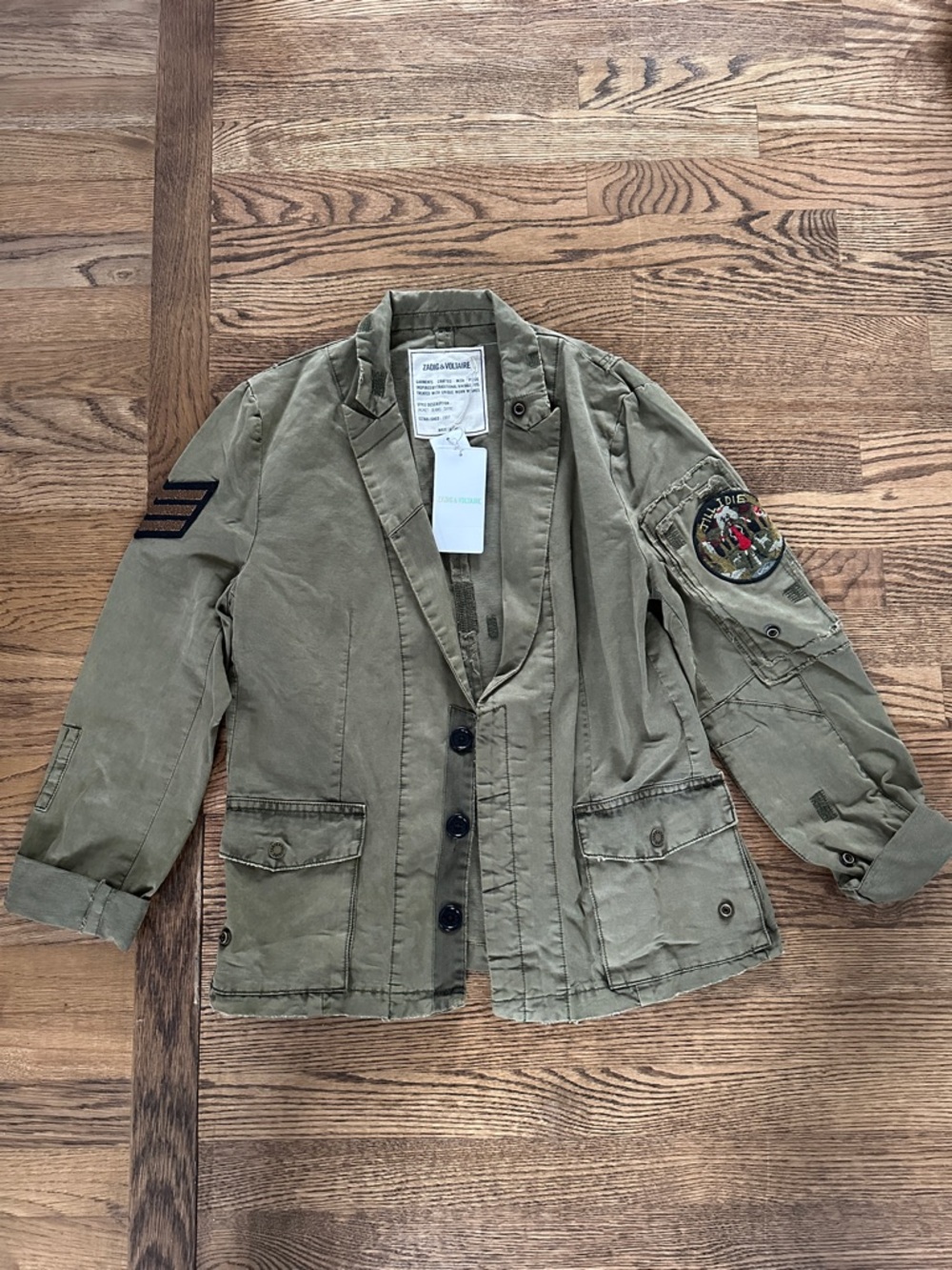 Zadig & Voltaire  Woman Olive Green Military-Style Blazer